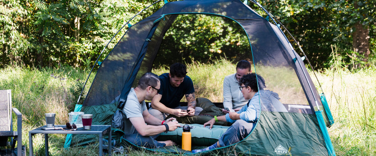 People camping outdoors