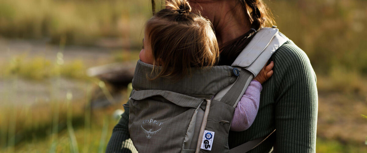 Person outdoors with Child carrier