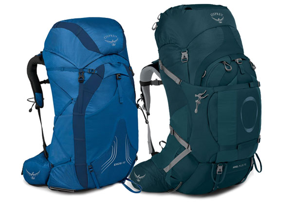 Osprey Exos 48 and Ariel 70 Plus Packs