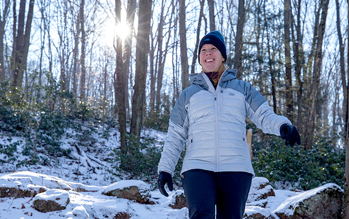 Women outdoors in winter