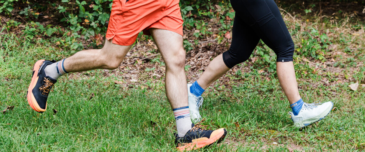 Two trail runners outdoors
