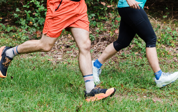 Two trail runners outdoors