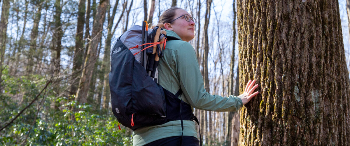 backpacker outdoors with Rab Syclon XP pack