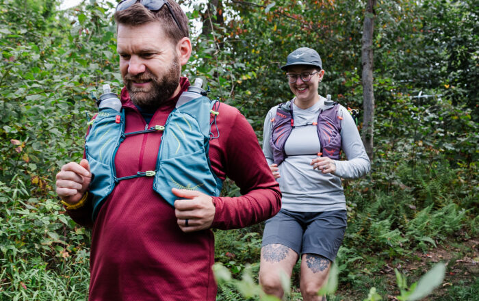 two trail runners outdoors