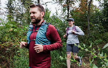 Two trail runners outdoors