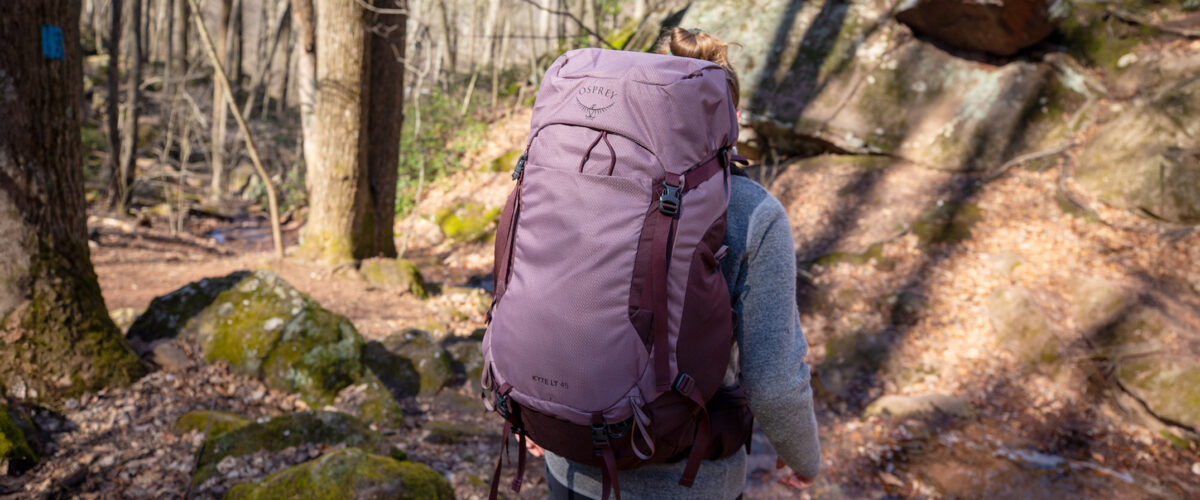 backpacker outdoors with Osprey Kestrel LT 35 Pack