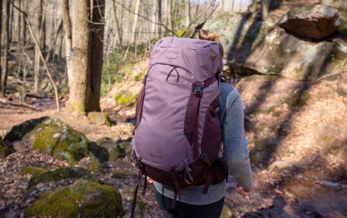 backpacker outdoors with Osprey Kestrel LT 35 Pack