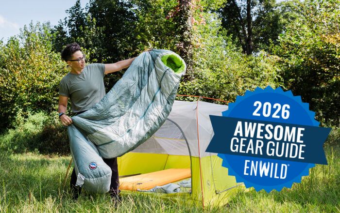 Person camping outdoors, 2026 Enwild Awesome Gear Guide