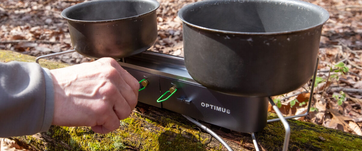 close up photo of Optimus Gemini II stove