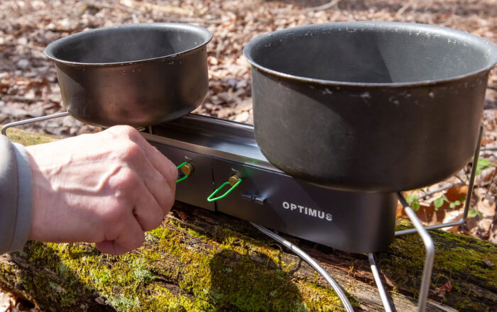 close up photo of Optimus Gemini II stove